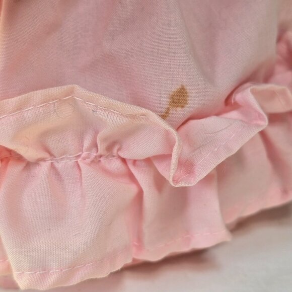 Vintage Kitten Plush Pink Dress Bow Stuffed Animal Toy Cat Kitty Ruffles 13 inch - Picture 6 of 13